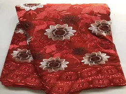 Szwajcarski chodnik bawełniany tkanina afrykańska nigeryjska tkanka haftowa 5 jardów materiał do szycia do DIY ślub ślubny 52223709