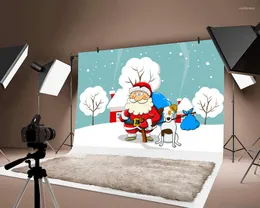 Party Decoration Cartoon Santa Backdrop Po Merry Christmas Background Festival Decorations Backdrops Pograph