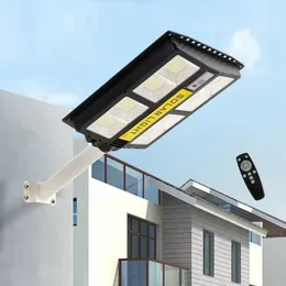 텔레스코픽로드 LED 태양 거리 조명 PIR 모션 센서 타이밍 램프 원격 제어 플라자 정원 야외 방수 조명을위한 한 벽으로옵니다.