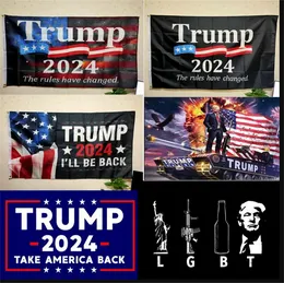 Trump 2024 Flag America Great Again LGBT 회장 미국 미국은 미국을 돌려 주었다 3x5 ft 90x150 cm SS1222