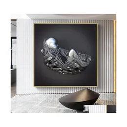 Gemälde Moderne Metallfigur Statue Wandkunst Leinwand Malerei Baby Scpture Poster Drucken Bild für Wohnzimmer Inneneinrichtung Wohnkultur Dhki4