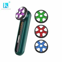 Portable 4 In 1 EMS LED RF Beauty Instrument Household Photon Rejuvenation Ice Compress Phototherapy Massager