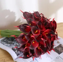 Flores artificiales de cala Lily Lily Fake Flower Bouquet para boda Bouquet Home Flower Decoraci￳n de flores