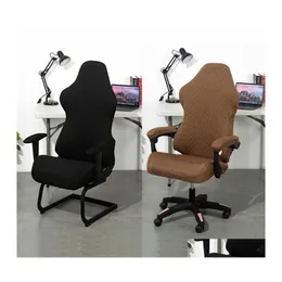 Chair Covers Jacquard Gaming Er Home Office Elastic Armchair Seat Ers For Game Hall Computer Chairs Slipers Drop Delivery Garden Tex Dh4Mo