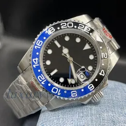 Zegarek męski Premium Watches Designer ruch ślizgający się czarny 41 mm ze stali nierdzewnej szafir szklany Wodoodporny luksusowe zegarki na nadgarstki