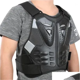 Motorcykel rustning svart motorcross bakåtskyddskridskor Skating Snow Body Armor Spine Guard XL L Moto Jacket Biltillbehör Armor1 Drop D Dhauo