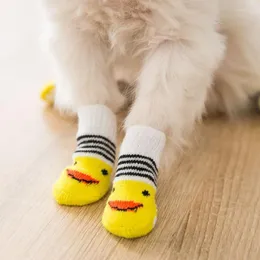 Cat Costumes 4Pcs/set Cute Pet Socks Anti-Slip Knitted Cats Shoes Anti-scratch For Thick Claw Protection Accessories