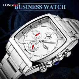 2020 luxus LONGBO Military Männer Edelstahl Band Sport Quarzuhr Zifferblatt Uhr Für Männer Männliche Freizeit Uhr Relogio Masculino 8275a