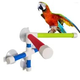 その他の鳥の供給おもちゃ吸うディスクオウムバロット水着スタンディングバーデュアルスティックブラケットペット
