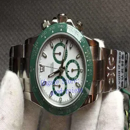 Men's Automatic Green Ceramic Bezel Watches Mens Cal 4130 Chronograph Watch Men 116500 Cosmograph Eta BL Wristwatches287c