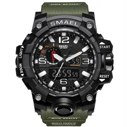 Smael Brand Men Sports Watches Analog Analog Digital Led Electronic Quartz Watches 50 м. Водонепроницаемые плавательные часы1545 Clock2201