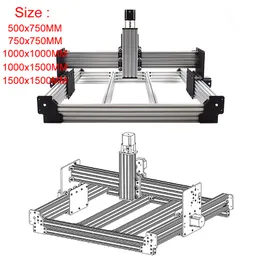 1500x1500mm lazer CNC Çerçeve Metal Gravür Freze Makinesi Çerçeve Ahşap Gravür Torna 1000x1000mm