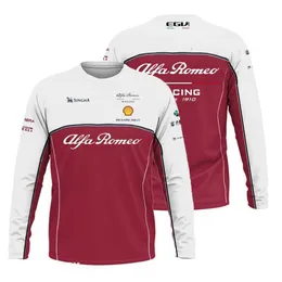 2021 F1 ALFA ROMEO TEAM FORMULA ONE 레이싱 긴팔 남성과 여성 야외 극단 스포츠 오프로드 애호가 여름 티셔츠