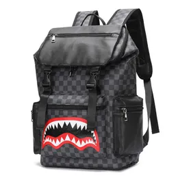Роскошный клетчатый мужской рюкзак с принтом, модная дорожная сумка большой емкости, компьютерная школьная сумка, дизайнерский рюкзак, женские рюкзаки 230220