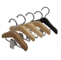 Mini Wood Hair Extensions Hanger Rack Men Bind Clip Pet Clothing Trouser Hanger 50st/Lot SN551