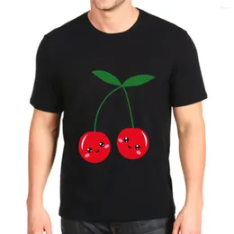 Męskie koszulki T-sens T-shirt Kawaii Anime Shirt Cherries Sport Graphic Retro Print Fashion