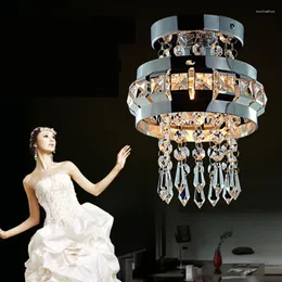 Ceiling Lights Feimefeiyou Round Simple Light Luxury Crystal Lamp Living Room Led Bedroom Chandelier Hallway Aisle Porch