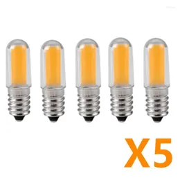 Lâmpada LED super brilhante E14 5W AC220V Fridge Lamp Filamento COB PARA CHANDELIER SUBSTITUIR 40W HALOGENLAMPS