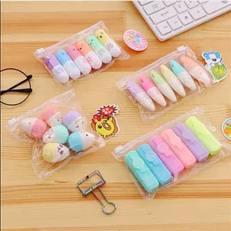 6 PCS/Pack Creative Pill Shape Mini Colorful Candy Highlighters علامات ترويجية هدية قرطاسية القلم