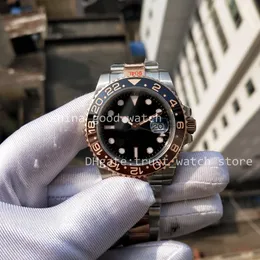 Super GMF Factory wersja V4 zegarki męskie 40MM Cal.3285 zegarek z mechanizmem automatycznym stal 904L różowe złoto ceramiczna ramka zegarki sportowe zegarki na rękę oryginalne pudełko