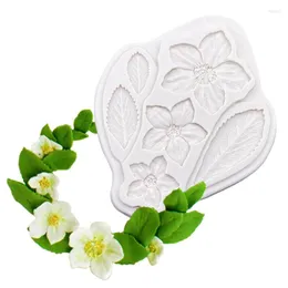 Baking Moulds Strawberry Leaf Flower Silicone Sugarcraft Mold Chocolate Cupcake Mould Fondant Cake Decorating Tools