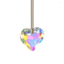 Estatuetas decorativas transparentes colorido de pêssego de pêssego cristal pingente pingente home jardim de decoração acessórios Chandelier prism 45mm