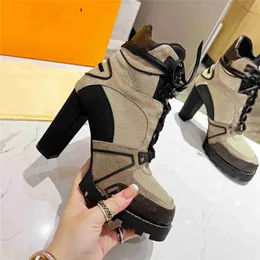 Super Mini Boots Louisity Fashion Женщины декоративные плоские каблуки Зимняя толстая подошва кожа теплый шерстяной шерстяной высокий каблук снег viutonity 04-011