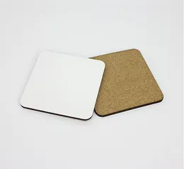 DIY Сублимация Blank Coaster Pads Деревянные изолированные пробковые чашки MDF Рекламный подарки Полуфабрикат