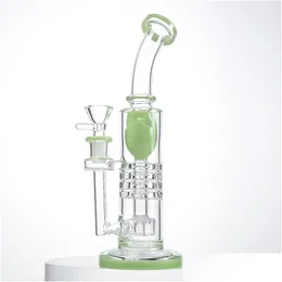 Tubi per fumatori 14mm femmina comune toro narghilè vetro spesso con cricchetto barile piattaforma petrolifera soffione invertito perc percolatore Dab Rigs B Dhbz7