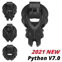 Garn New Python V7.0 Evo Männlich Sissy Chastity Device Mamba Cage Doppel-Bogen-Manschette Penis Ring Cobra Hahn Keuchtigkeitsgürtel Erwachsener Sexspielzeug cospla