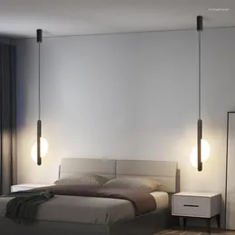 Pendant Lamps Nordic Chandeliers Black Minimalist Art LED Hanglamp Acrylic Living Room Bedroom Restaurant Bar Home Lighting