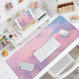 Söt mus pad super creative ins tidvatten stort spel datortangentbordskontor långt bord matta kawaii skrivbord för tonåring flickor sovrum