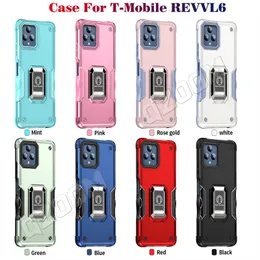 Armor Magnetic Cases Silicon Ring Stand Hard Car Holder Cover Case f￶r Tcl Ionz 20 XE Google Pixel 7 Pro T Mobile Revvl 6 5G V iPhone 14 Pro Max Motorola Stylus G42 G52