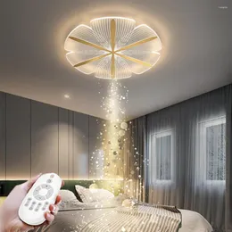 Żyrandole ściemniacza lampa sufitowa LED żyrandol sypialnia Dekoracja salonu światło z pilotem Nowoczesne oświetlenie korytarza wewnętrzne