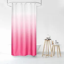 Duschgardiner gradient prick mönster våffla rosa gardin polyester vattentät design w 150x h 180 cm hållbar tvättbar med 12 krokar