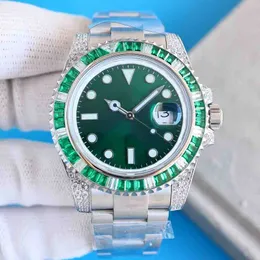 Projektant męski zegarek podwodny zielony okrągłe tarcza 40 mm Diamond Znak Sapphire kryształ szklany klamra stal nierdzewna 904 Automatyczna maszyna LMONTRE de Luxe