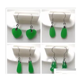 Dangle Chandelier أقراط Jade Green Malay Womens Simple متعددة الاستخدامات للتسليم DHEDI