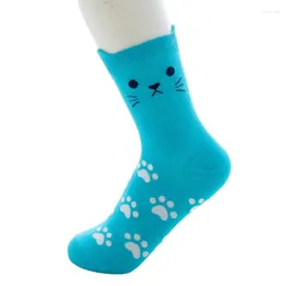 Sports Socks 5 Kleuren Stijlen Leuke Kat Stereo Oren Voetafdrukken Sokken Vrouwelijke Katoenen Voor Meisje Vrouwen