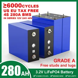 Nuova batteria ricaricabile al litio ferro fosfato 3.2V 280AH LifePO4 12V 24V 48V cella di grado A per barche da pesca RV Yacht Golf Cart