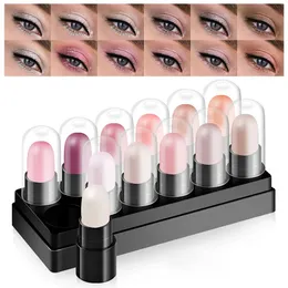 Eye Shadow 12 Colors Glitter Gradient Eyeshadow Stick Pen Makeup Set Waterproof Shimmer Pink Smoky Makeup Cosmetic