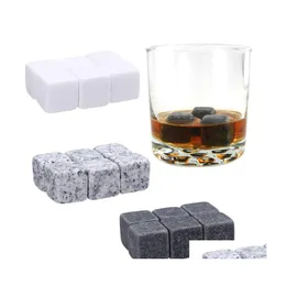 Bar Herramientas Whisky Stones Sip Ice Cube Cooler reutilizable Whisky Rocas naturales Rocas de vino Regalo de boda Drop entrega de casa K DHGXP