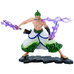 Nyhetsspel anime en bit figur dominerande zoro gk staty 17,5 cm pvc action figur samling modell leksaker födelsedagspresenter för barn