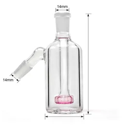 14 mm 18 mm popiołu do łapacza do szklanej wody Bong 45 90 stopni różowa głowica prysznicowa
