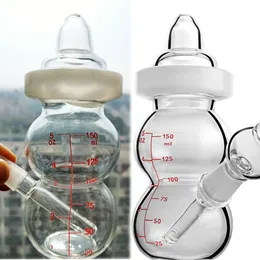 16 cm Flasche Baby DAB Rigs Shisha Glaswasser Bongs Rauchglasrohr Bubbler mit 14 mm Schüssel