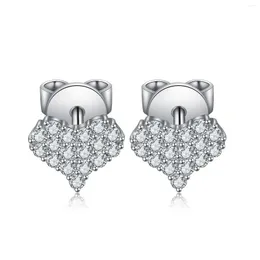 Stud Earrings Zhanhao 0.30ct Manufacture Wholesale Rhodium Plated 925 Sterling Silver Moissanite Diamond Jewelry Online-Shopping