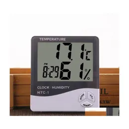 Sıcaklık Aletleri Dijital LCD Nem Metre Termometresi Saat takvimi alarmı pille güçlendirilmiş higrometre hanehalkı Precis DHXAJ