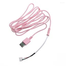 Computer Cables USB Mice Line 1.8m Mouse Cable Pink Wire Replacement Repair Parts Compatible With Razer- Basilisk Wired Gaming