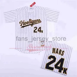 Hooligans 24K 화성 Bruno Mars Jerseys Mens 여성 청소년 어린이 저지 크기 S-2XL