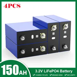 Batteria 150AH 3.2V Lifepo4 4PCS 12V 24V 48V celle a ciclo profondo batteria ricaricabile per sistema di accumulo solare accumulatore RV