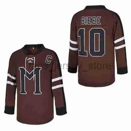 Версия фильма Mystiy Alaska 10 Biebe Hockey Jerseys сшит майки